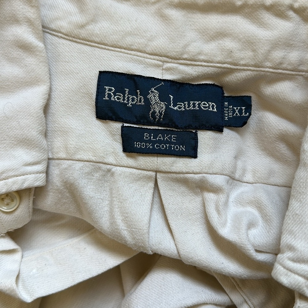Vintage Ralph Lauren Blake 100% cotton Polo classic fit woven button down shirt - Picture 11 of 13